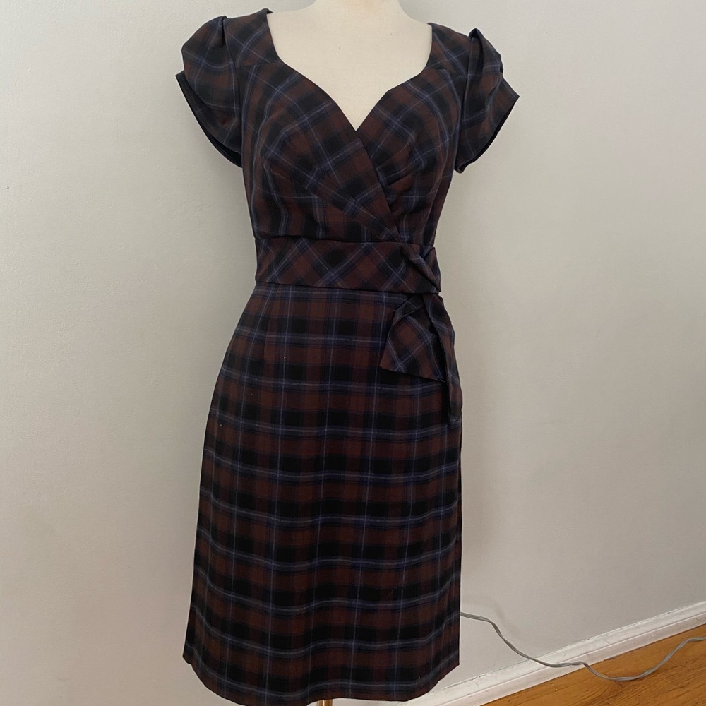 Allen B Schwartz tartan dress size 2